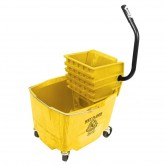 Sidepress Wet Mop Squeeze Wringer & Bucket Combo - Yellow, 35 Quart